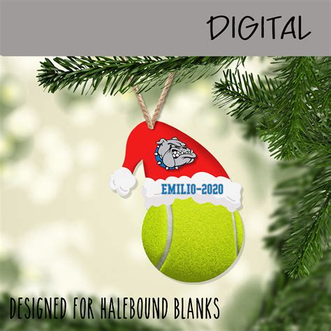 santa hat sport ball tennis ornament design sublimation file