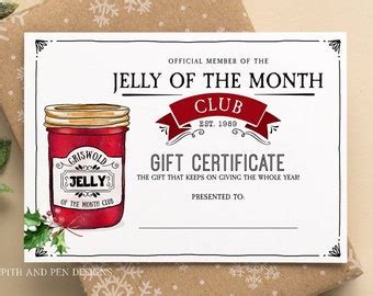jelly   month editable etsy