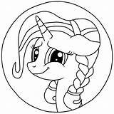 Ponyville Coloring Pages Printable Cartoon sketch template