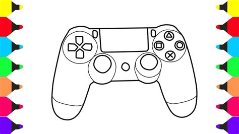learn colors  kids  ps controller coloring pages coloring