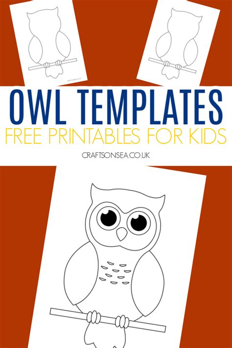 owl template printable  crafts  sea