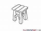 Coloring Stool Objects Sheets Pages Hits sketch template