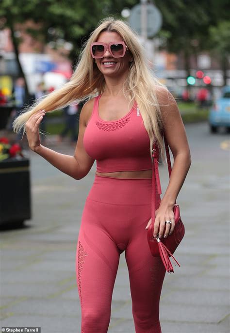 Christine Mcguinness Slips Her Toned Figure Into Tight Coral Workout