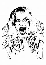 Joker Stencil Leto Jared Tattoo Deviantart Stencils Coloring Pages Tribal Cool sketch template