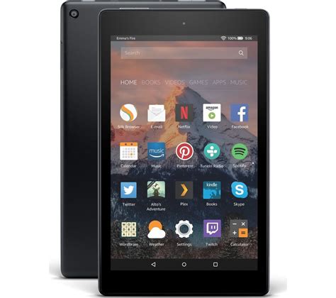 buy amazon fire hd  tablet  alexa   gb black  delivery currys