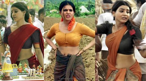 samantha sexy navel show in half saree tollywood hd caps