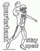 Coloring Football Pages Kids Printable Player Quarterback Print Alabama Auburn Color Nfl Bowl Super Stadium Crimson Tide Sheets Sports Drawing sketch template
