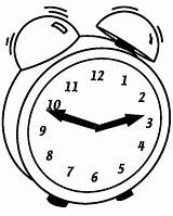 Clock Coloring Pages Ringing Alarm sketch template