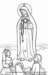 Fatima Lady Coloring Pages Lourdes Clipart Mary Catholic Colouring Kids Rosary Blessed Drawing Children Clip Mother Color Sheets Snowflake Clockwork sketch template
