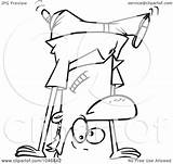 Cartwheel Doing Outline Man Toonaday Illustration Cartoon Royalty Rf Clip Clipart 2021 sketch template