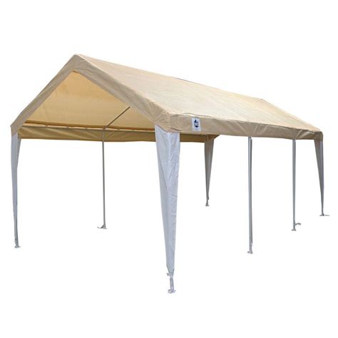 king canopy hercules  ft    ft  steel canopy  tanwhite hcpctw  home depot