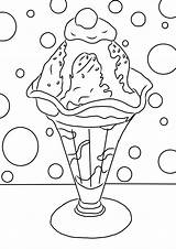 Ice Cream Sundae Colouring Sheet Printable Food Sheets Adults Pdf Print Mental sketch template