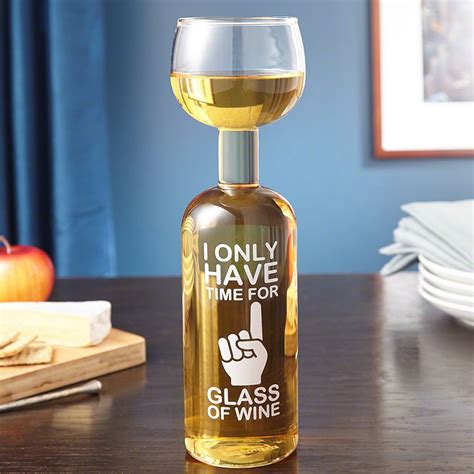 Only One Funny Wine Bottle Wine Glass