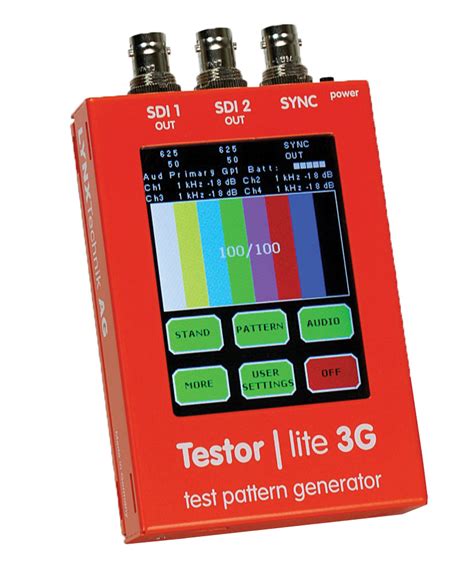 lynx testor lite  sdi video  audio test pattern generator canford