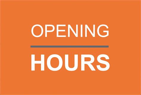 opening hours  monday  april