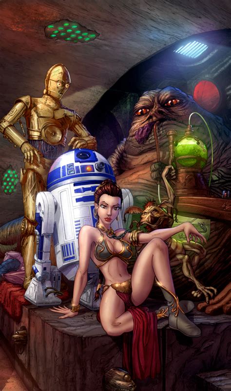 Slave Leia And Jabba The Hutt By Vest On Deviantart
