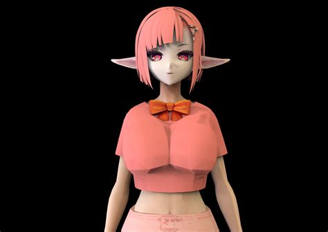 Artstation 2 Cute Anime Characters Collection D14 Game Assets