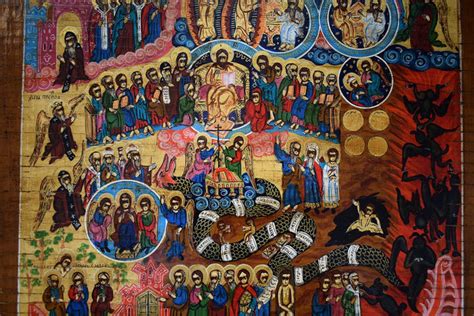 Russian Orthodox Icon Last Judgment Handpainted Icon