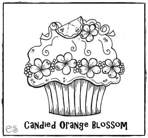 cute birthday cupcake coloring pages