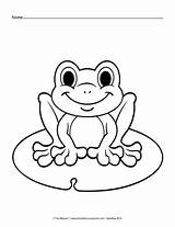 Frog Rana Colorir sketch template