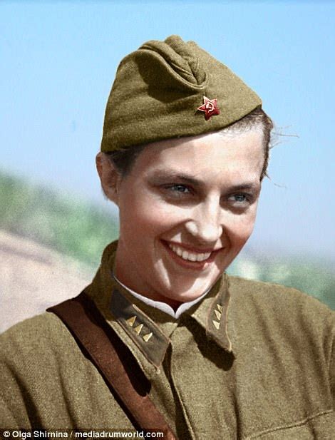 Colourised Photos Show Russia’s Female Snipers Of Ww2 Daily Mail Online