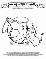 Reflection Coloring Mousie Ornament Tuesday Big Dulemba Christmas Surprise Himself Tree Under Has 07kb 1000px sketch template