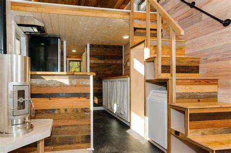 craftsman style tiny home featuring cedar siding