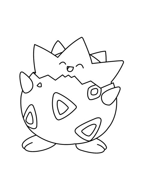 pokemon togepi coloring page sketch coloring page