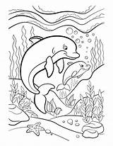 Kleurplaat Dolfijn Moeilijke sketch template