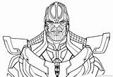 Thanos Avengers Coloring Pages Drawing Infinity War Printable Line Kids Color Print Adults sketch template