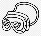 Goggles Drawing Safety Protective Eyewear Illustration Vector Line Clipart Paintingvalley Pinclipart sketch template