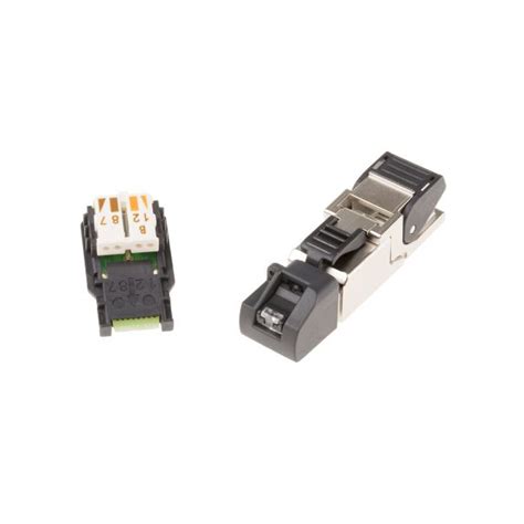 telegartner mfp tb cata shielded pc  male rj connector straight cable mount stp