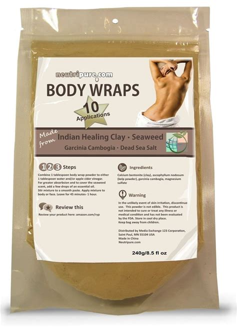diy slimming body wrap spa formula  home  seaweed healing clay
