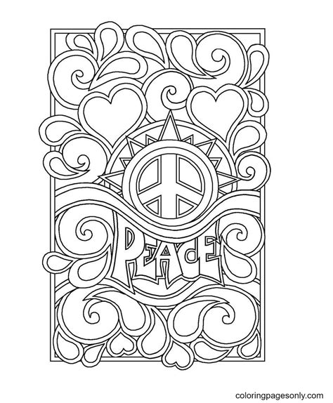 peace sign  printable coloring pages international day  peace
