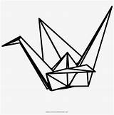 Papel Dibujo Grullas Origami Crane Coloring Nicepng sketch template