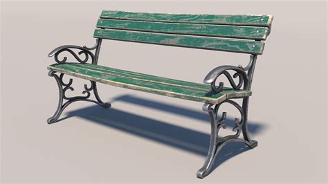 bench 3d model street architectural cgtrader