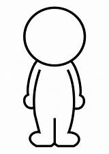 Person Outline Blank Coloring Clipart Pages Kids Use Template Empty Drawing Face Printable Clip Templates Color Draw Kid Leeg Poppetje sketch template