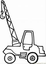 Crane Coloring Pages Truck Printable Wrecking Ball Little Color Land Transport Kids Transportation Construction Drawing Cranes Template Hoisting Sheet Getdrawings sketch template