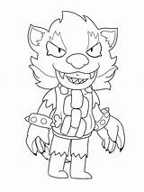 Brawl Stars Leon Coloring Pages Werewolf Cool sketch template