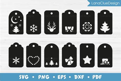 christmas gift tags svg bundle