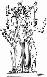 Hecate Ecate Hekate Hécate Deesse Dea Personification Anthropomorphic Llorona Diosa Mythologica Agh sketch template