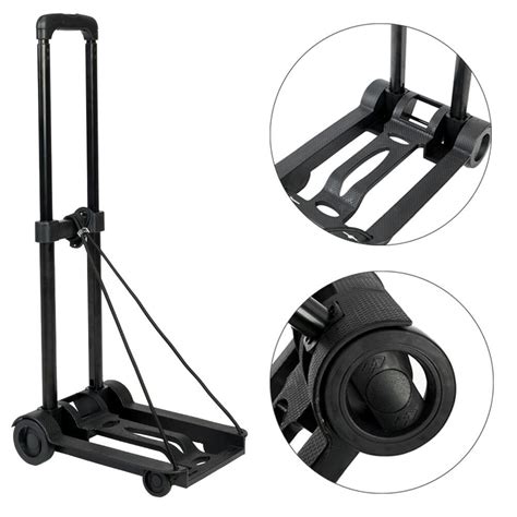 portable mini folding luggage hand cart compact lightweight travel trolley multi  moving cart