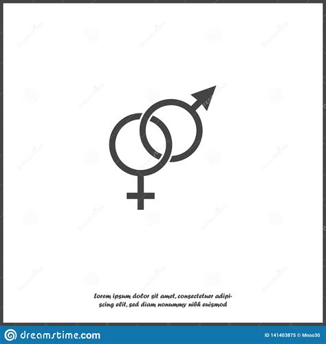 Vector Icon Of A Gender Symbol Man And Woman On White