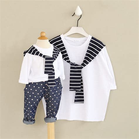 2018 summer mother and son clothes outfits false two pieces blouses mom
