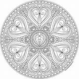 Mandala Valentine Color Coloring Pages Print Mandalas Transparent Heart Para Doodle Colorear Colouring Patterns sketch template