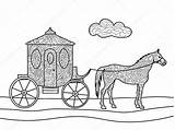 Carrozza Carriage Cavallo Carruagem Cavalo Libro Vettore Stampare Alexanderpokusay Vettoriali sketch template