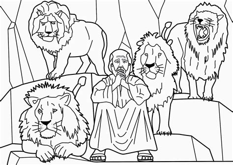 dibujos de daniel  los leones  colorear dibujos cristianos
