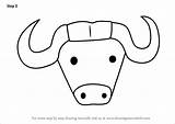 Buffalo Drawing Draw Kids Face Simple Easy African Step Tutorials Paintingvalley Clipartmag Drawings sketch template