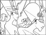 Ancient Coloring Egyptian Queen Egypt Printable Women sketch template