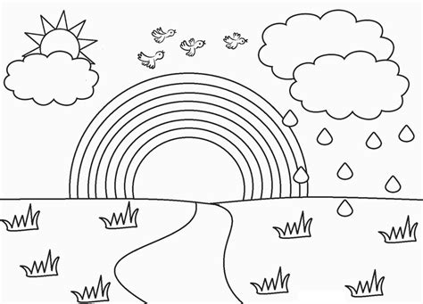 rainbow coloring pages  printable coloring pages  kids